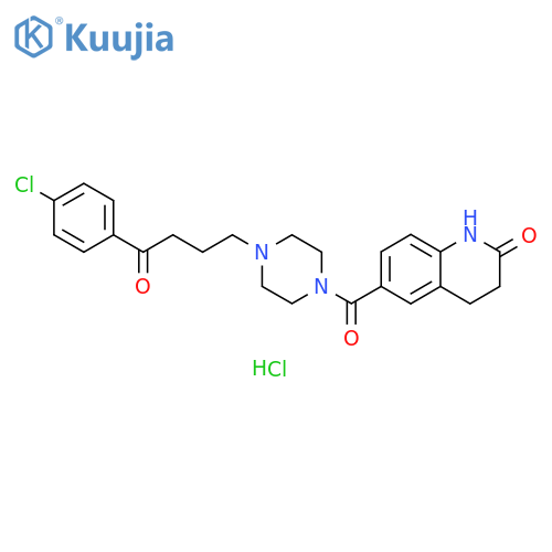 2(1H)-Quinolinone, 6-[[4-[4-(4-chlorophenyl)-4-oxobutyl]-1-piperazinyl]carbonyl]-3,4-dihydro-, hydrochloride (1:1) structure