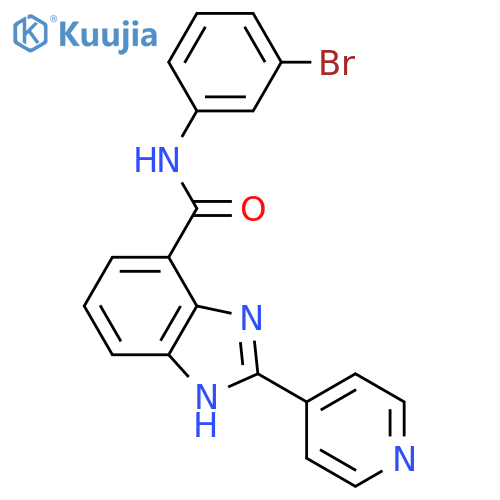 1H-Benzimidazole-4-carboxamide, N-(3-bromophenyl)-2-(4-pyridinyl)- structure