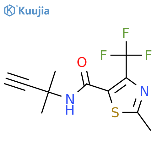 5-Thiazolecarboxamide,N-(1,1-dimethyl-2-propynyl)-2-methyl-4-(trifluoromethyl)- structure