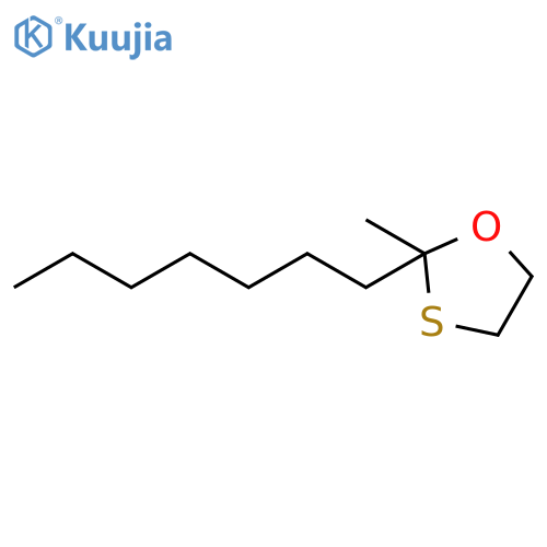1,3-Oxathiolane, 2-heptyl-2-methyl- structure
