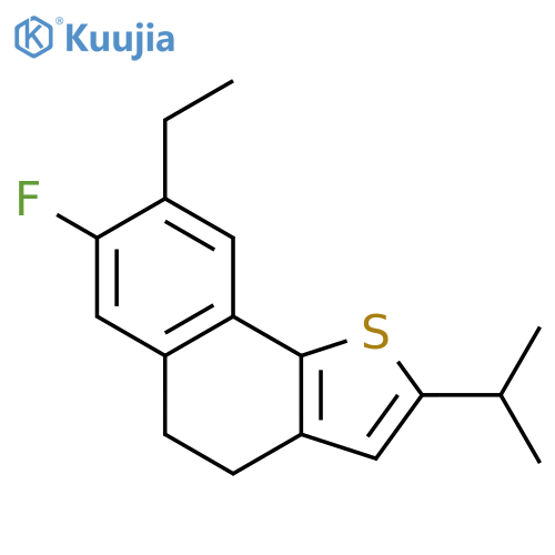 NAPHTHO[1,2-B]THIOPHENE, 8-ETHYL-7-FLUORO-4,5-DIHYDRO-2-(1-METHYLETHYL)- structure