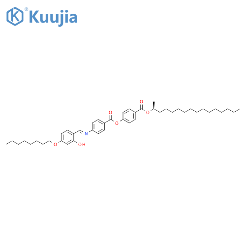 Benzoic acid, 4-[(E)-[[2-hydroxy-4-(octyloxy)phenyl]methylene]amino]-,4-[[[(1S)-1-methylpentadecyl]oxy]carbonyl]phenyl ester structure