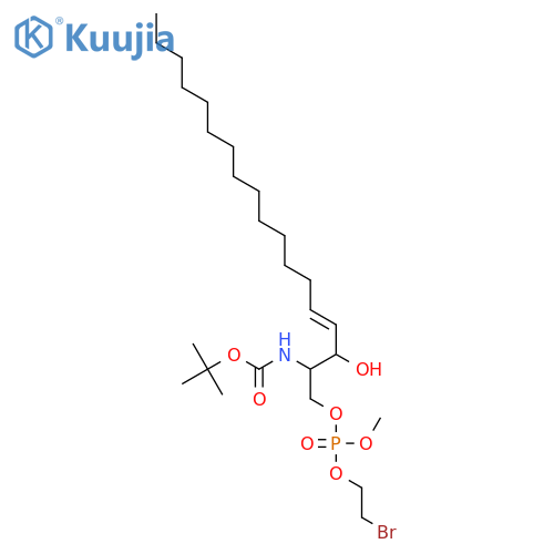 5,7-Dioxa-2-aza-6-phosphanonanoic acid, 9-bromo-3-[(1R,2E)-1-hydroxy-2-hexadecenyl]-6-methoxy-, 1,1-dimethylethyl ester, 6-oxide, (3S)- structure