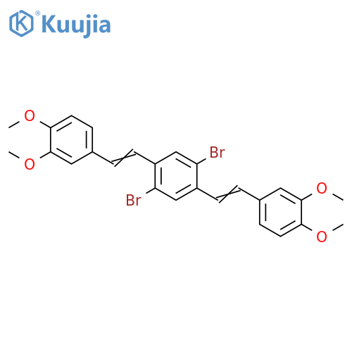 Benzene, 1,4-dibromo-2,5-bis[2-(3,4-dimethoxyphenyl)ethenyl]- structure