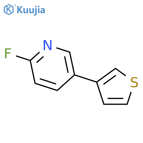 Pyridine, 2-fluoro-5-(3-thienyl)- structure