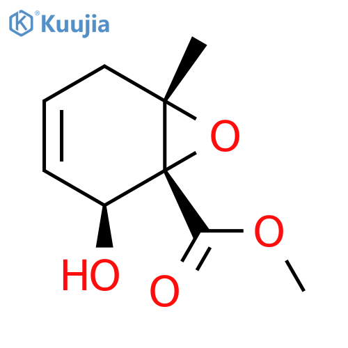 7-Oxabicyclo[4.1.0]hept-3-ene-1-carboxylic acid, 2-hydroxy-6-methyl-,methyl ester, (1R,2S,6S)- structure