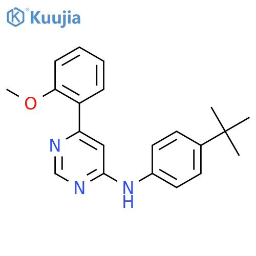 4-Pyrimidinamine, N-[4-(1,1-dimethylethyl)phenyl]-6-(2-methoxyphenyl)- structure