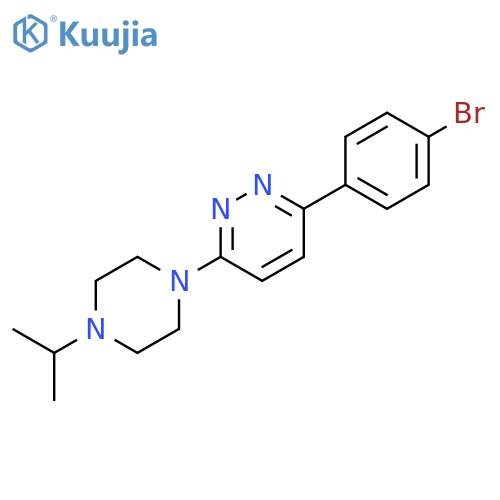 Pyridazine, 3-(4-bromophenyl)-6-[4-(1-methylethyl)-1-piperazinyl]- structure