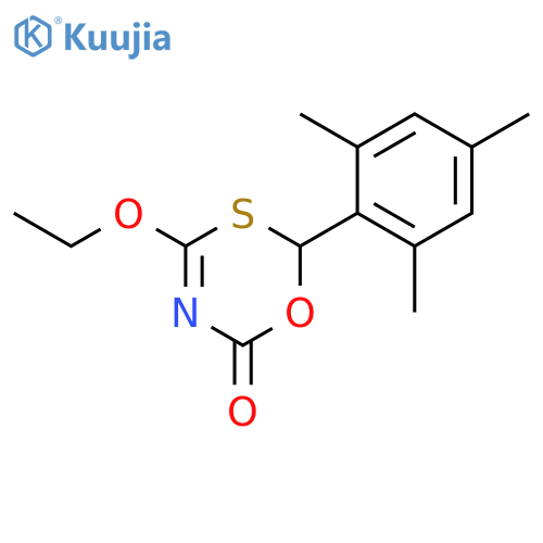 6H-1,3,5-OXATHIAZIN-6-ONE, 4-ETHOXY-2-(2,4,6-TRIMETHYLPHENYL)- structure