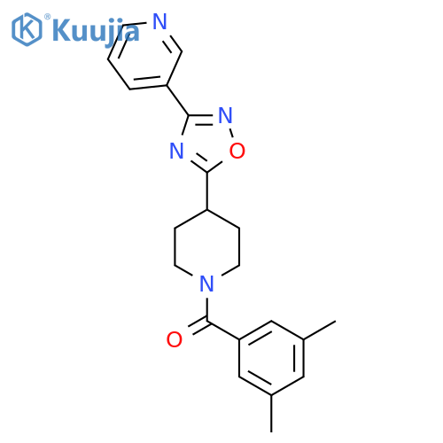 (3,5-Dimethyl-phenyl)-[4-(3-pyridin-3-yl-[1,2,4]-oxadiazol-5-yl)-piperidin-1-yl]-methanone structure