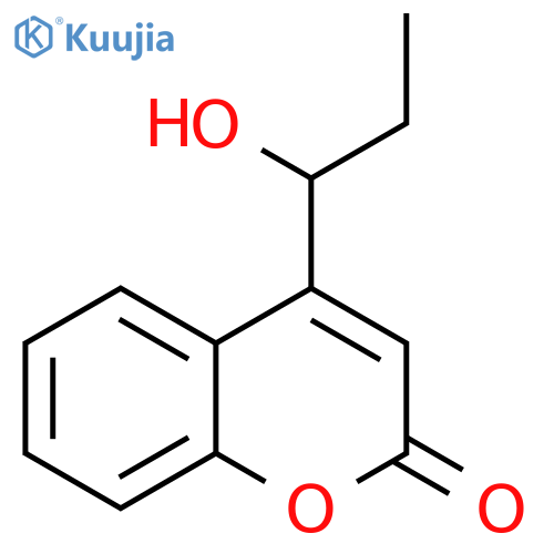 2H-1-Benzopyran-2-one, 4-(1-hydroxypropyl)- structure