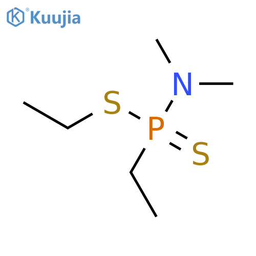 Phosphonamidodithioic acid, P-ethyl-N,N-dimethyl-, ethyl ester structure