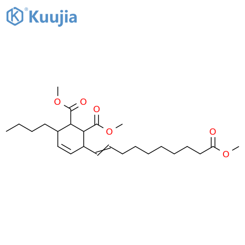 4-Cyclohexene-1,2-dicarboxylic acid,3-butyl-6-(10-methoxy-10-oxo-1-decenyl)-, dimethyl ester structure