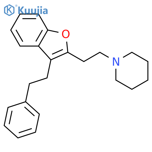 Piperidine, 1-[2-[3-(2-phenylethyl)-2-benzofuranyl]ethyl]- structure