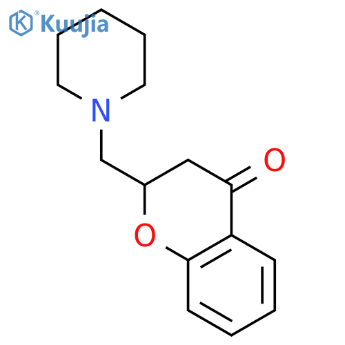 4H-1-Benzopyran-4-one, 2,3-dihydro-2-(1-piperidinylmethyl)- structure