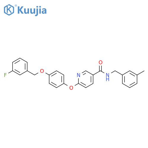 3-Pyridinecarboxamide,6-[4-[(3-fluorophenyl)methoxy]phenoxy]-N-[(3-methylphenyl)methyl]- structure