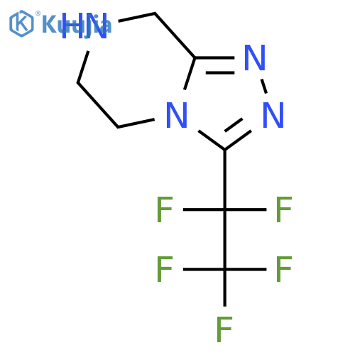 3-(pentafluoroethyl)-5H,6H,7H,8H-[1,2,4]triazolo[4,3-a]pyrazine structure