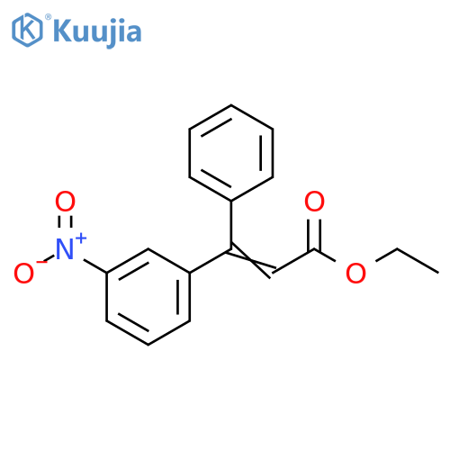 2-Propenoic acid, 3-(3-nitrophenyl)-3-phenyl-, ethyl ester structure