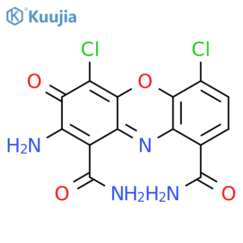 3H-PHENOXAZINE-1,9-DICARBOXAMIDE, 2-AMINO-4,6-DICHLORO-3-OXO- structure