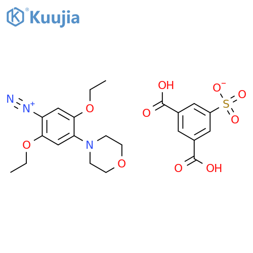 2,5-diethoxy-4-(morpholin-4-yl)benzenediazonium 3,5-dicarboxybenzenesulfonate structure
