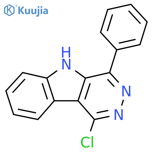 1-Chloro-4-phenyl-5H-pyridazino4,5-bindole structure