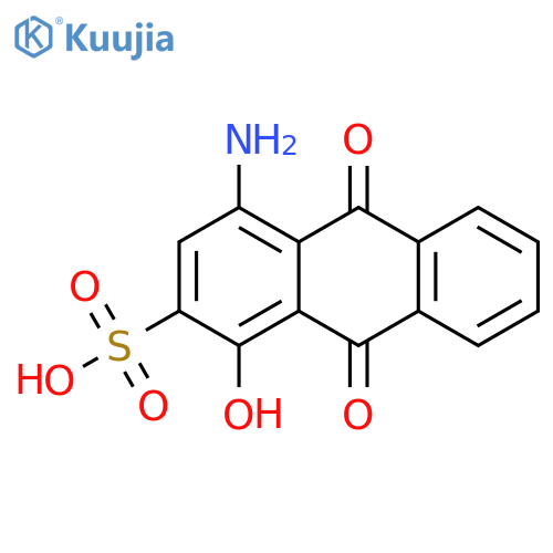 4-Amino-9,10-dihydro-1-hydroxy-9,10-dioxo-2-anthracenesulfonic acid structure