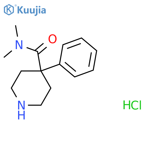 4-Piperidinecarboxamide,N,N-dimethyl-4-phenyl-, hydrochloride (1:1) structure