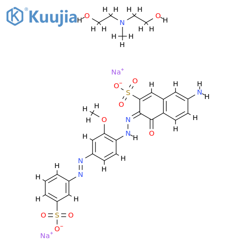 7-amino-4-hydroxy-3-[[2-methoxy-4-[(3-sulphophenyl)azo]phenyl]azo]naphthalene-2-sulphonic acid, sodium salt, compound with 2,2'-(methylimino)diethanol structure
