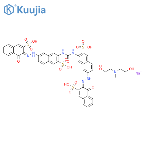 7,7'-(carbonyldiimino)bis[4-hydroxy-3-[(6-sulpho-2-naphthyl)azo]naphthalene-2-sulphonic] acid, sodium salt, compound with 2,2'-(methylimino)diethanol structure