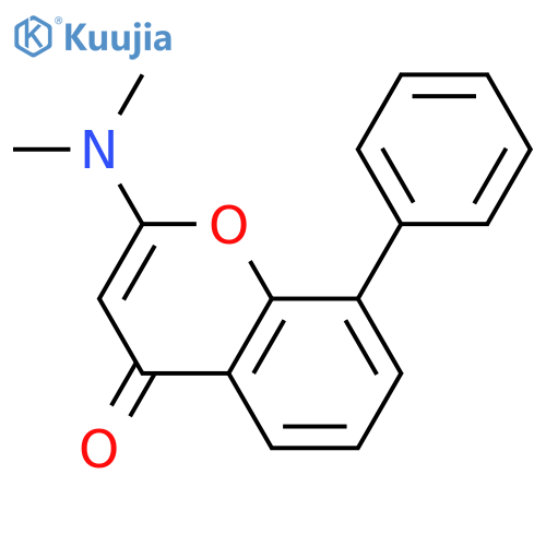 4H-1-Benzopyran-4-one,2-(dimethylamino)-8-phenyl- structure