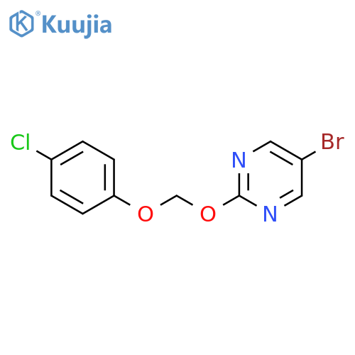 Pyrimidine, 5-bromo-2-[(4-chlorophenoxy)methoxy]- structure