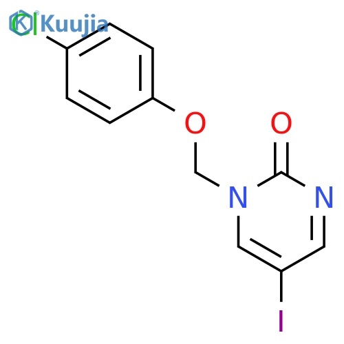 2(1H)-Pyrimidinone, 1-[(4-chlorophenoxy)methyl]-5-iodo- structure