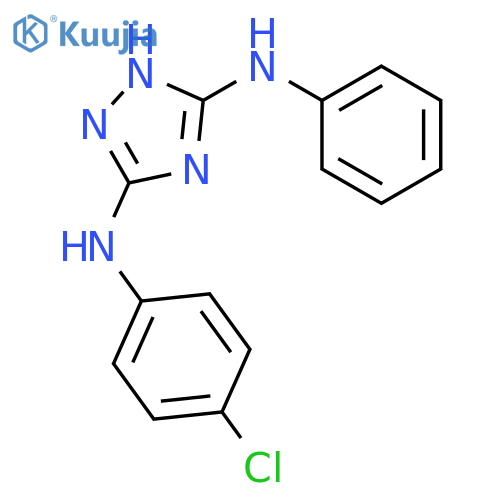 1H-1,2,4-Triazole-3,5-diamine, N-(4-chlorophenyl)-N'-phenyl- structure