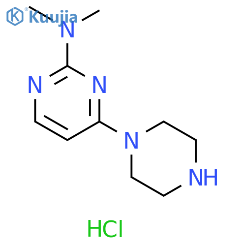 N,N-dimethyl-4-(piperazin-1-yl)pyrimidin-2-amine dihydrochloride structure