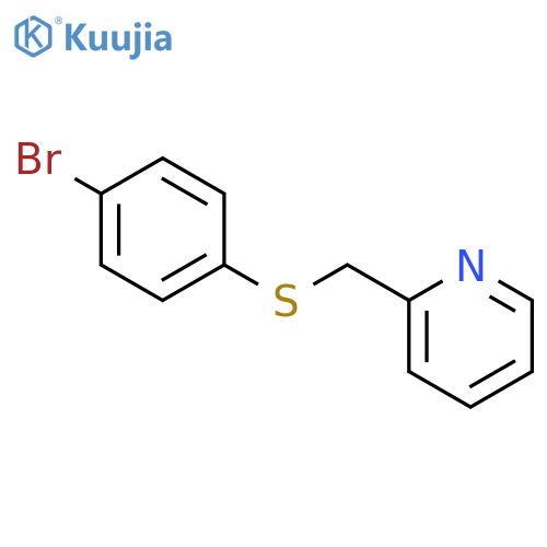 Pyridine, 2-[[(4-bromophenyl)thio]methyl]- structure