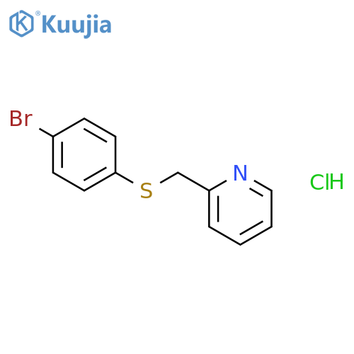 PYRIDINE, 2-[[(4-BROMOPHENYL)THIO]METHYL]-, HYDROCHLORIDE structure