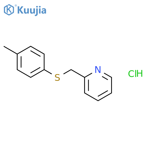 PYRIDINE, 2-[[(4-METHYLPHENYL)THIO]METHYL]-, HYDROCHLORIDE structure