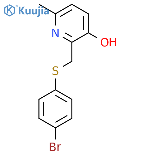 3-PYRIDINOL, 2-[[(4-BROMOPHENYL)THIO]METHYL]-6-METHYL- structure
