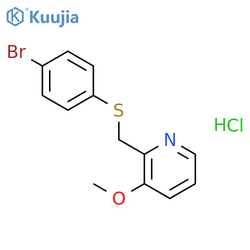 Pyridine, 2-[[(4-bromophenyl)thio]methyl]-3-methoxy-, hydrochloride structure