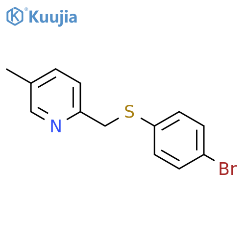 PYRIDINE, 2-[[(4-BROMOPHENYL)THIO]METHYL]-5-METHYL- structure