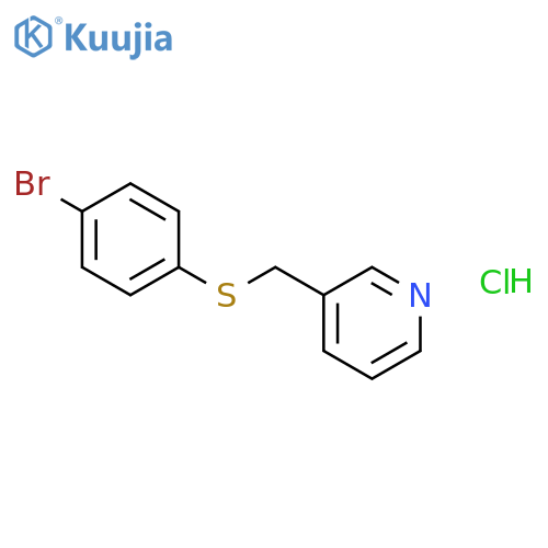 PYRIDINE, 3-[[(4-BROMOPHENYL)THIO]METHYL]-, HYDROCHLORIDE structure
