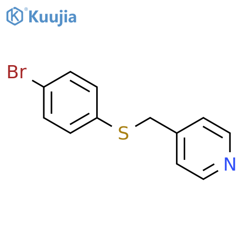 Pyridine, 4-[[(4-bromophenyl)thio]methyl]- structure