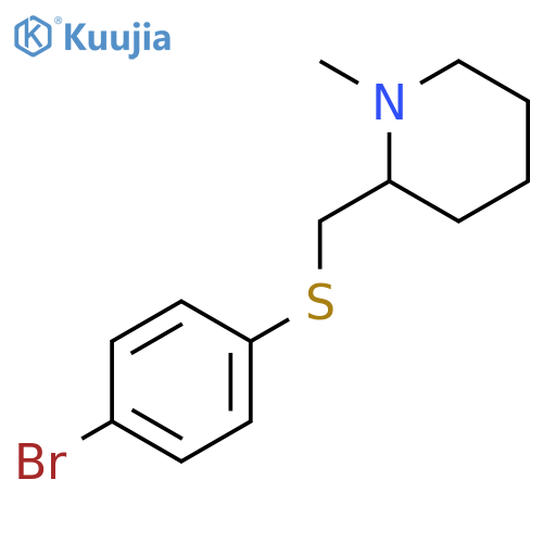 PIPERIDINE, 2-[[(4-BROMOPHENYL)THIO]METHYL]-1-METHYL- structure