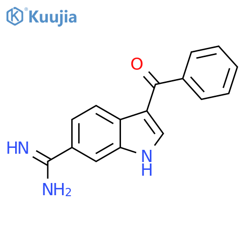 1H-Indole-6-carboximidamide, 3-benzoyl- structure