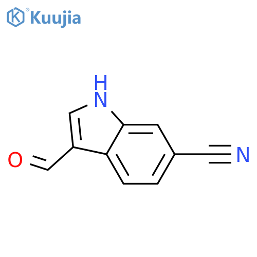 3-formyl-1H-Indole-6-carbonitrile structure