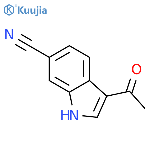 3-acetyl-1H-indole-6-carbonitrile structure