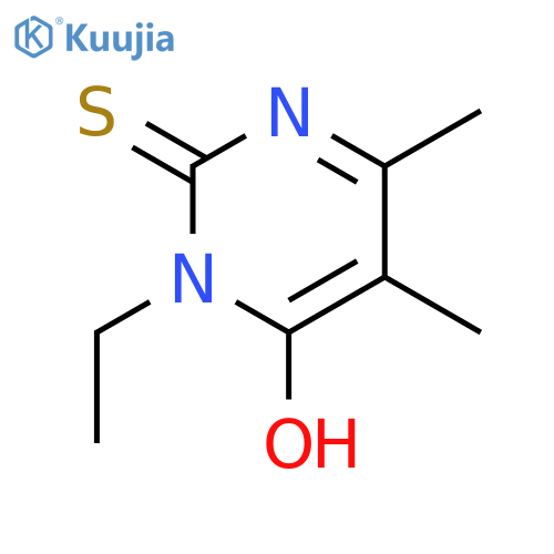 2(1H)-Pyrimidinethione,1-ethyl-6-hydroxy-4,5-dimethyl- structure