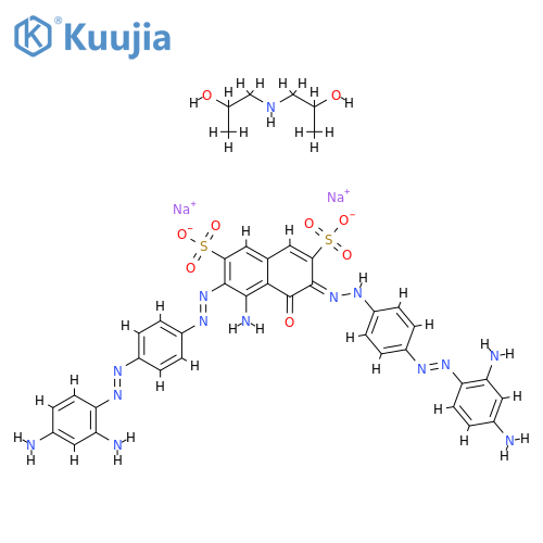 4-amino-3,6-bis[[4-[(2,4-diaminophenyl)azo]phenyl]azo]-5-hydroxynaphthalene-2,7-disulphonic acid, sodium salt, compound with 1,1'-iminodipropan-2-ol structure