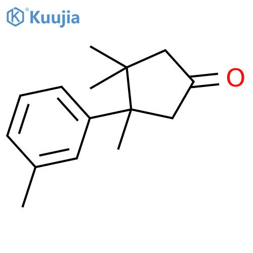 CYCLOPENTANONE, 3,3,4-TRIMETHYL-4-(3-METHYLPHENYL)- structure