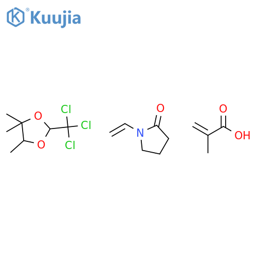 2-methylprop-2-enoic acid; 4,4,5-trimethyl-2-(trichloromethyl)-1,3-dioxolane; 1-vinylpyrrolidin-2-one structure